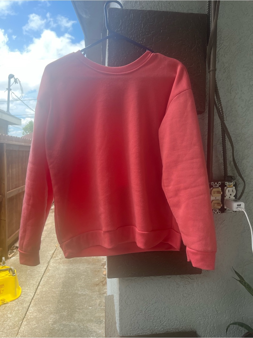 just be Coral Pink Crewneck Sweatshirt